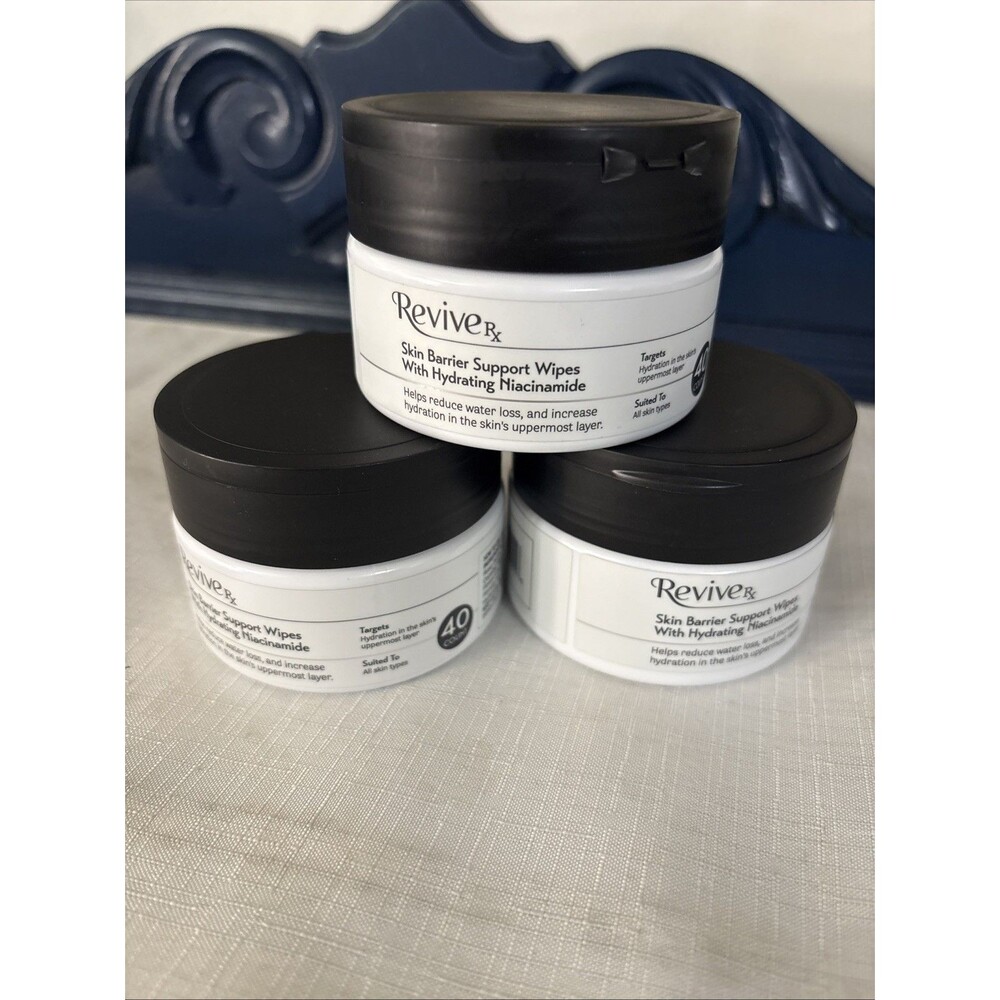 REVIVE Rx Skin Barrier Support Wipes w/ Hydrating Niacinamide SEALED 3 PACKS